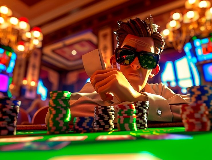 jepara blackjack table with dealer and player interface